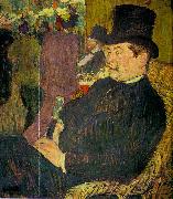  Henri  Toulouse-Lautrec Portrait of Monsieur Delaporte at the Jardin de Paris oil painting picture wholesale